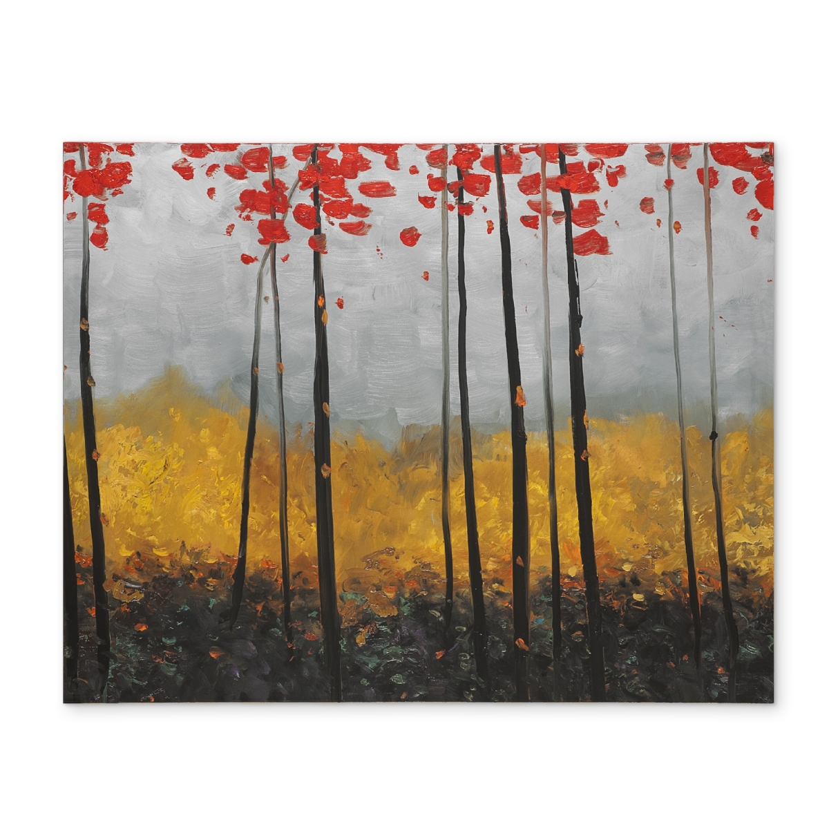 Picture of Begin Home Decor CPPM1418R020JL 14 x 18 in. Abstract Landscape Trees Bedroom Gray Polyester Placemat Decor