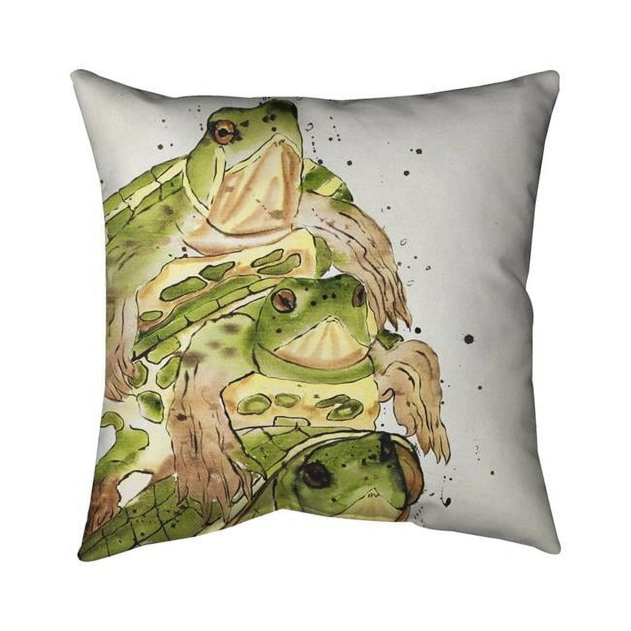 26 x 26 in. Three Aquatic Turtles-Double Sided Print Indoor Pillow