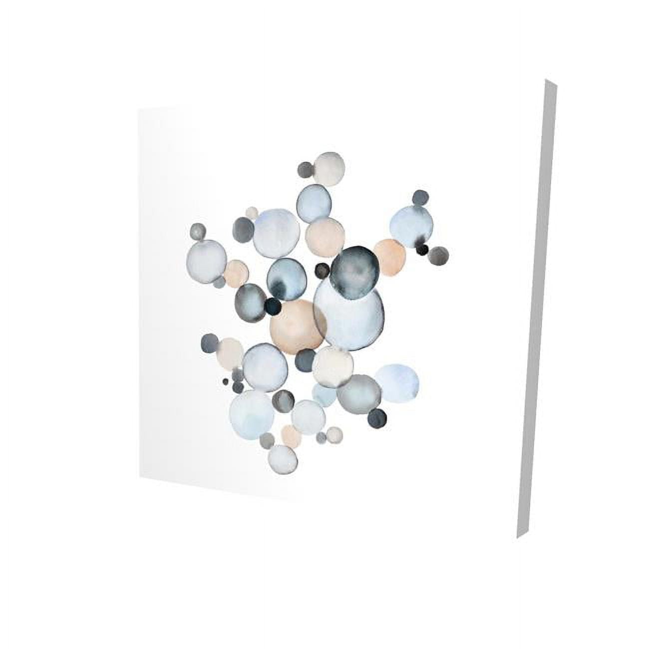 32 x 32 in. Greyish Bubbles-Print on Canvas