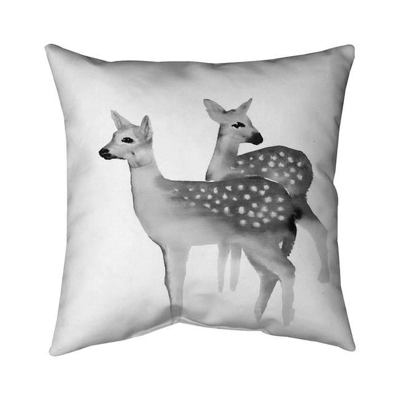 26 x 26 in. Faon Black & White-Double Sided Print Indoor Pillow