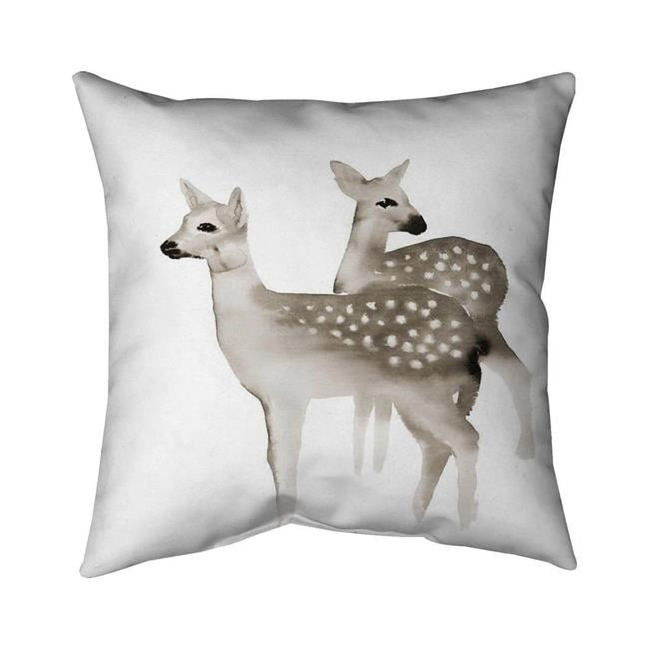 26 x 26 in. Brown Faons-Double Sided Print Indoor Pillow