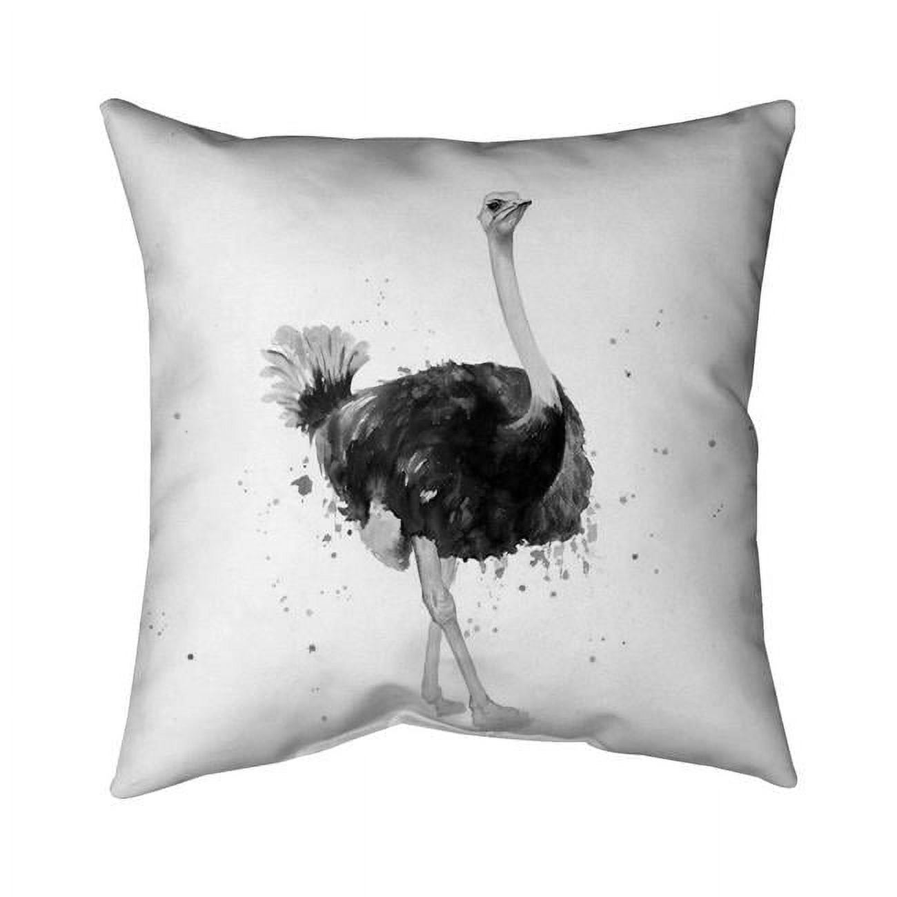 26 x 26 in. Proud Ostrich-Double Sided Print Indoor Pillow