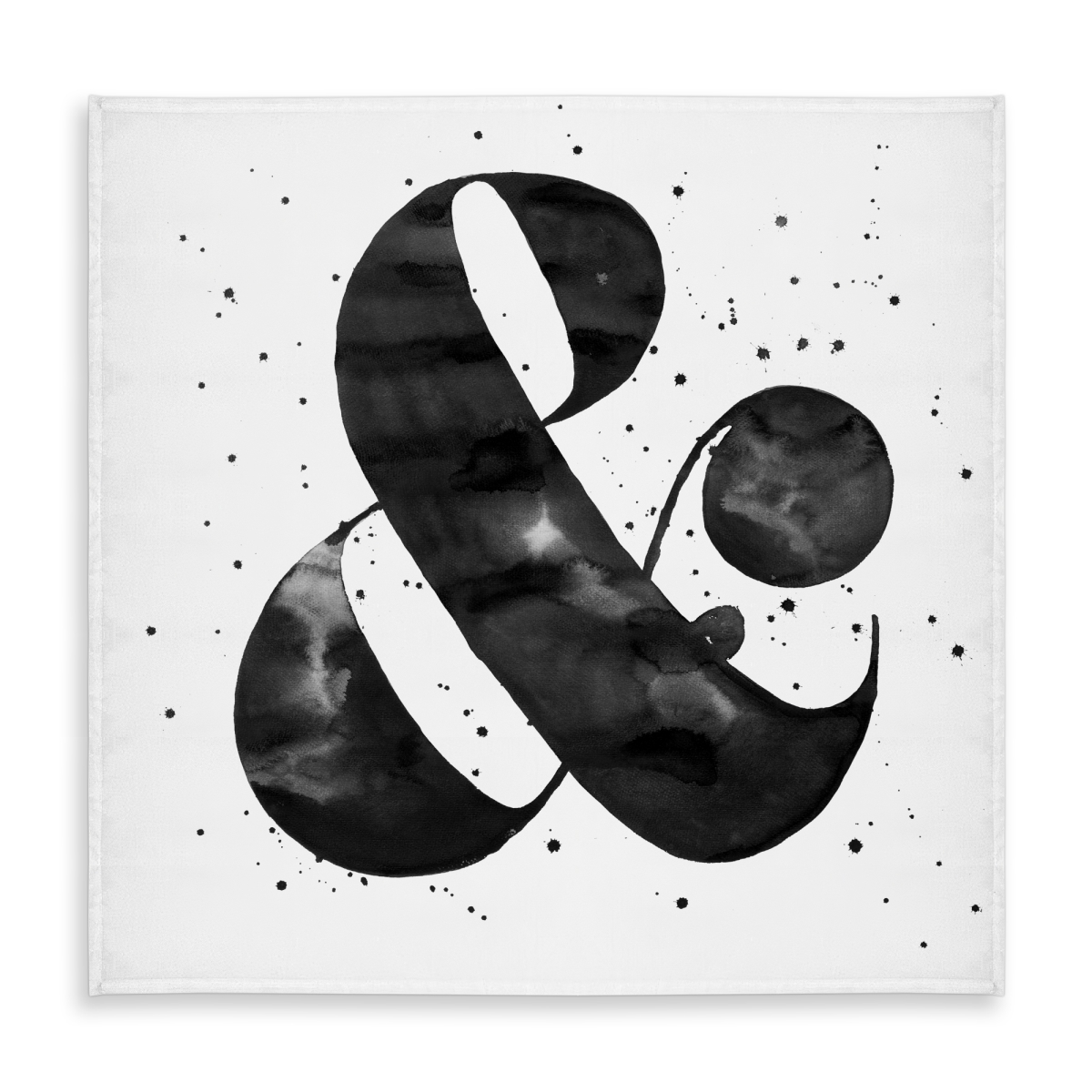 Picture of Begin Home Decor C1TC58589130QW 58 x 58 in. Ampersand Object Black Monochrome Tablecloth - Indoor & Outdoor