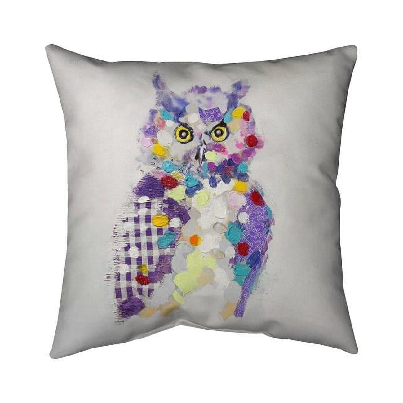 26 x 26 in. Textured Abstract Owl-Double Sided Print Indoor Pillow