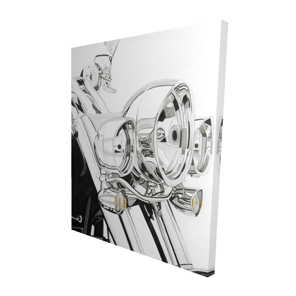 2080-6048-TR55 48 x 60 in. Motorcycle Light Canvas - Man Cave Hobbies Home Decor