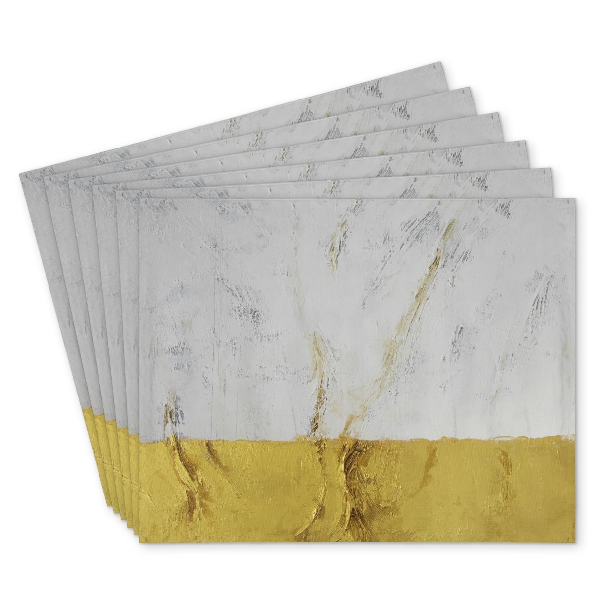 Picture of Begin Home Decor C6PP1418WXJK0Q 14 x 18 in. Golden Shine Polyester Placemat - Elegant Home Decor Accent - Set of 6