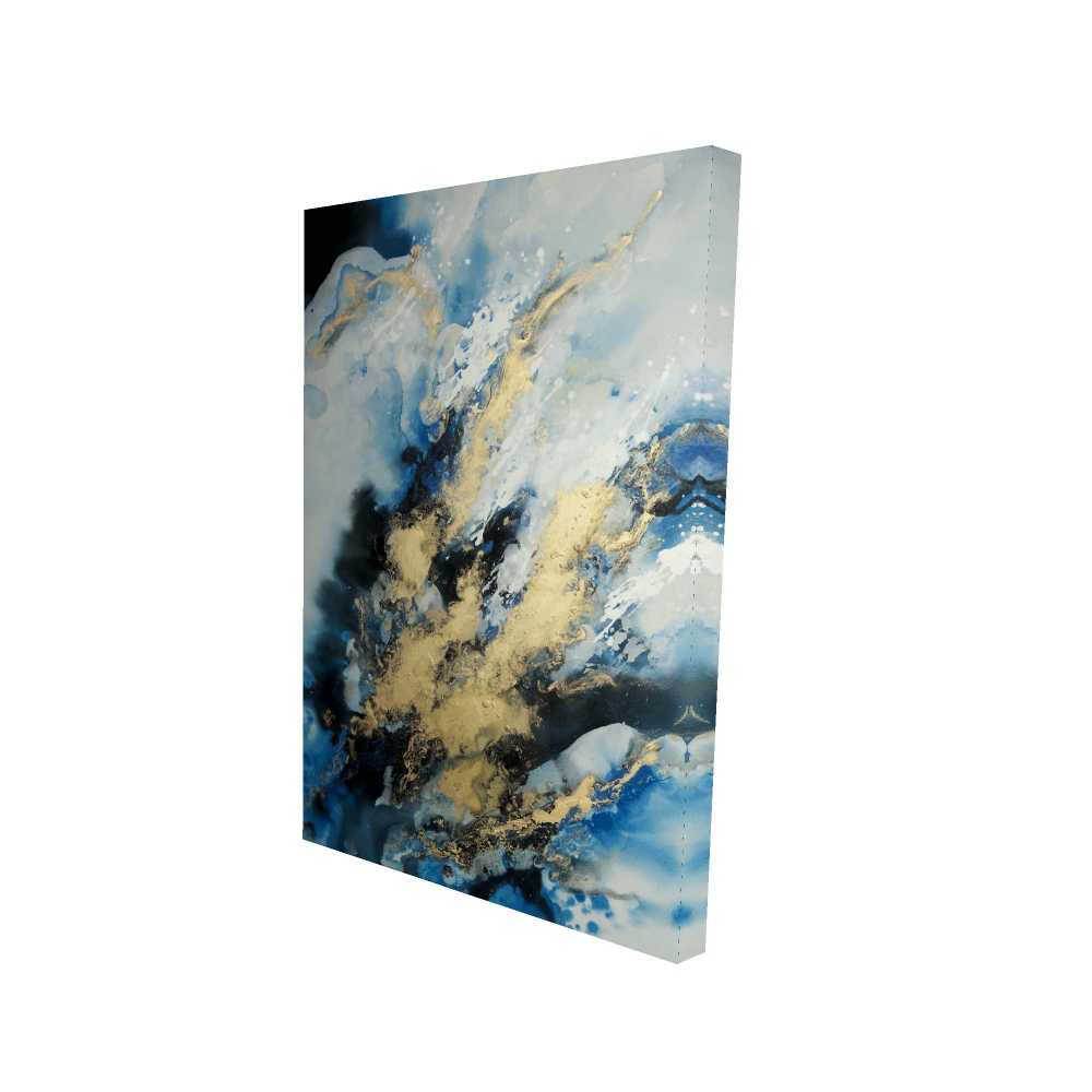 2080-3624-AB62 24 x 36 in. Blue Marble - Abstract Classic Blue Canvas for Home Decor
