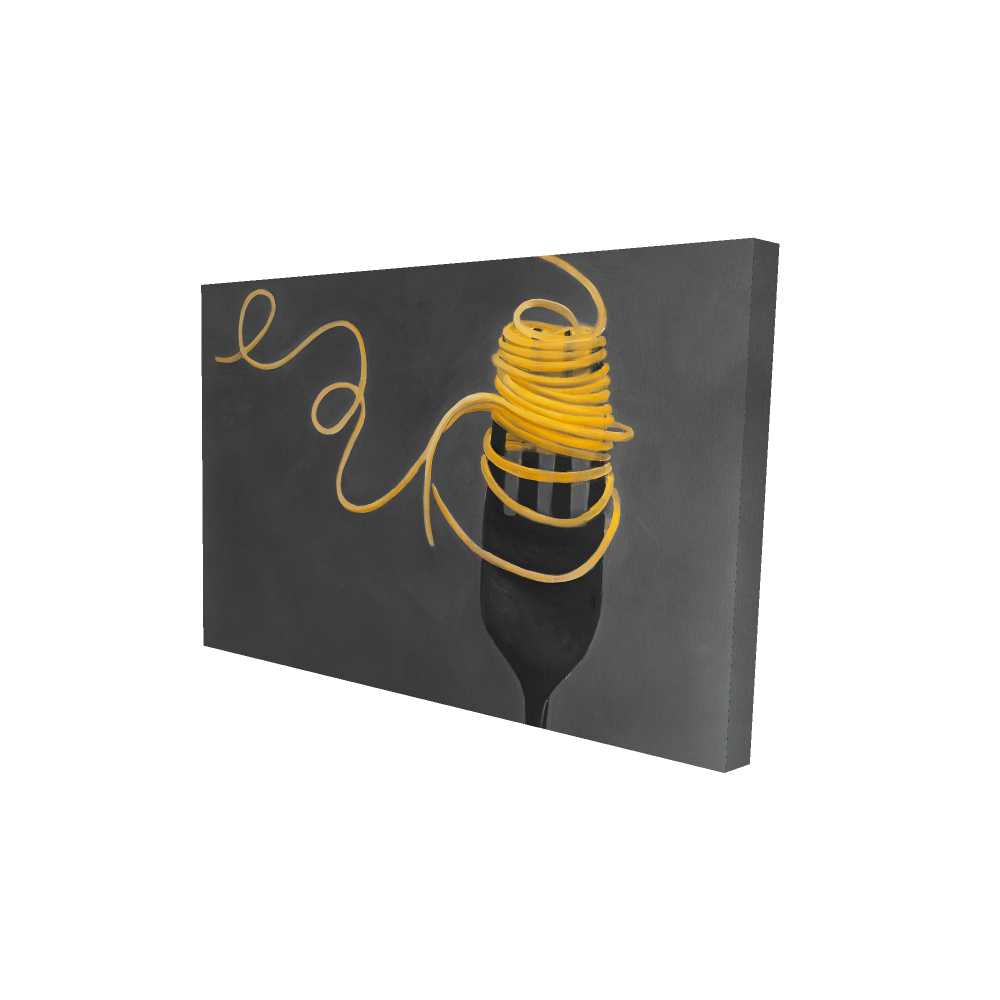 2080-2436-GA47 24 x 36 in. Spaghetti Pasta Around A Fork - Contemporary Canvas Decor