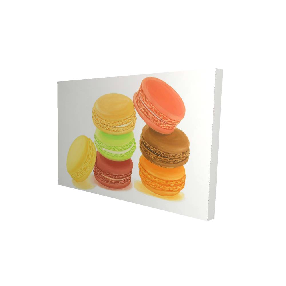 2080-2436-GA65 24 x 36 in. Delicious Macaroons - Food Hyperrealist Canvas