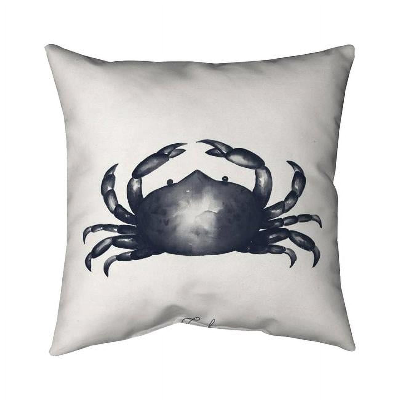 26 x 26 in. Blue Crab-Double Sided Print Indoor Pillow
