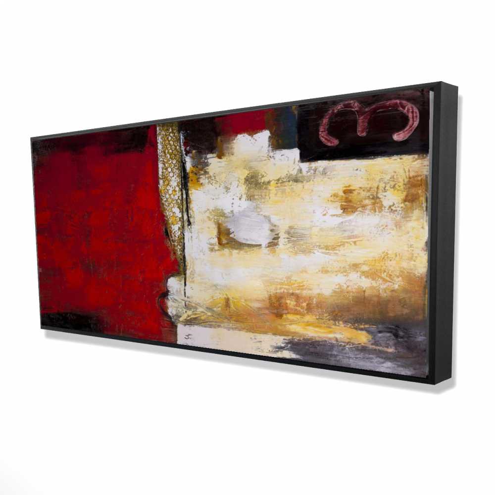 2081-2448-AB9 24 x 48 in. Abstract Industrial Art with Numbers - Framed Canvas Decor