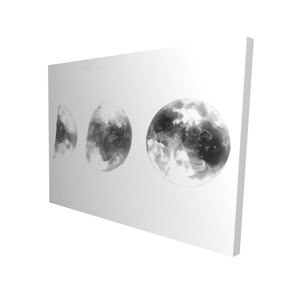 2080-3648-EA06 36 x 48 in. Eclipse in Several Phases - Astronomy Canvas for Home Decor
