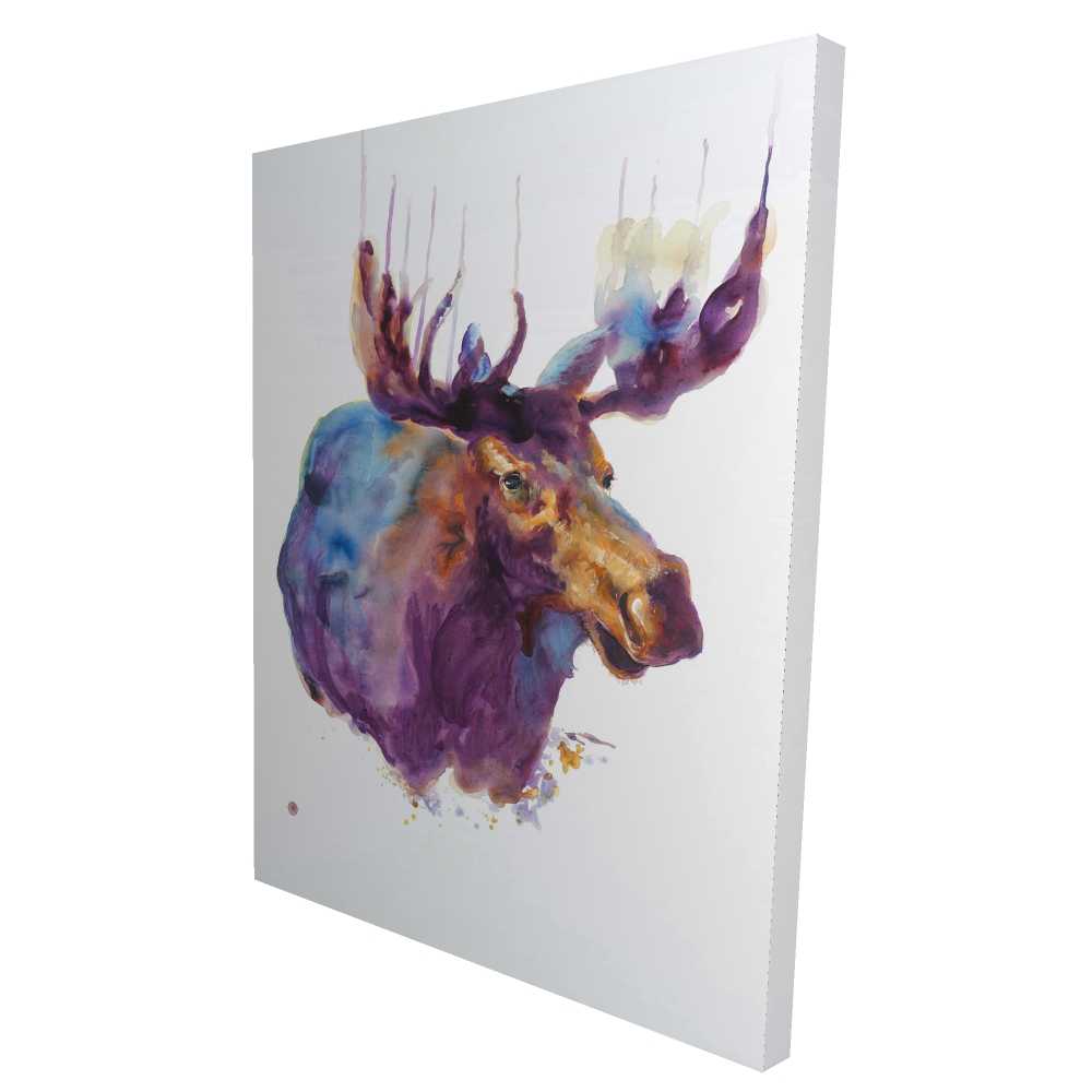 2080-4836-AN254 36 x 48 in. Abstract Moose - Rustic Wildlife Canvas for Home Decor