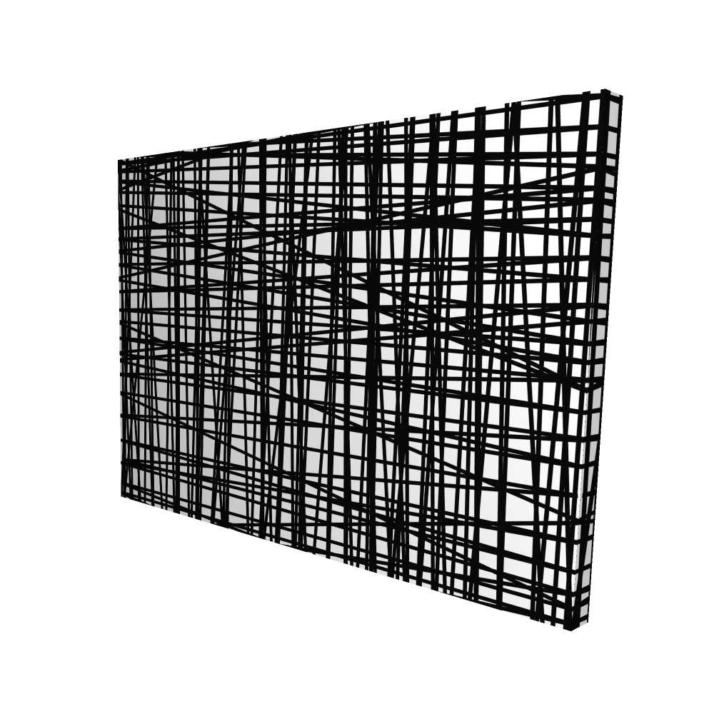 2080-3648-AB30 36 x 48 in. Abstract Small Stripes - Contemporary Canvas for Home Decor