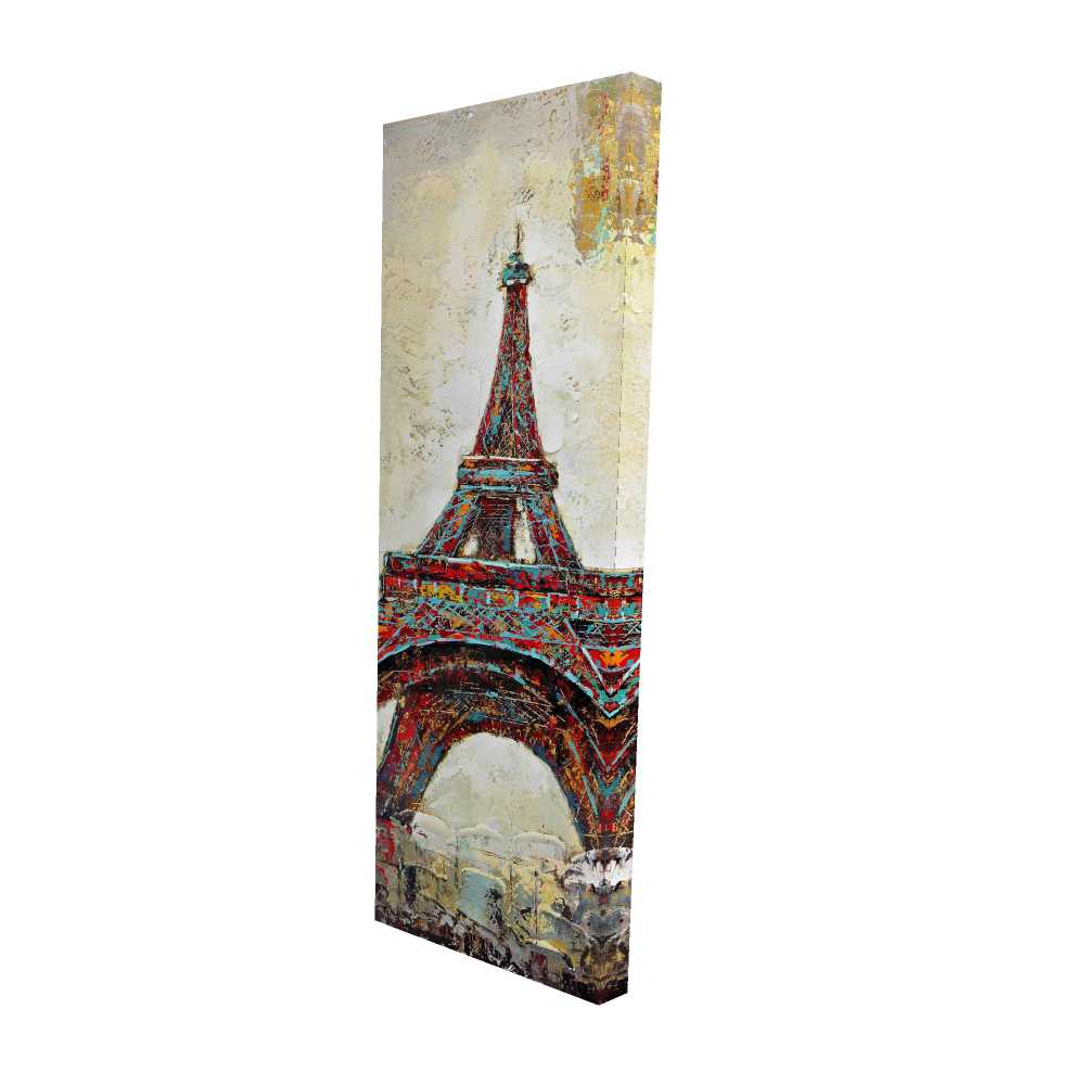 2080-6020-CI47 20 x 60 in. Abstract Eiffel Tower - Building Places Canvas