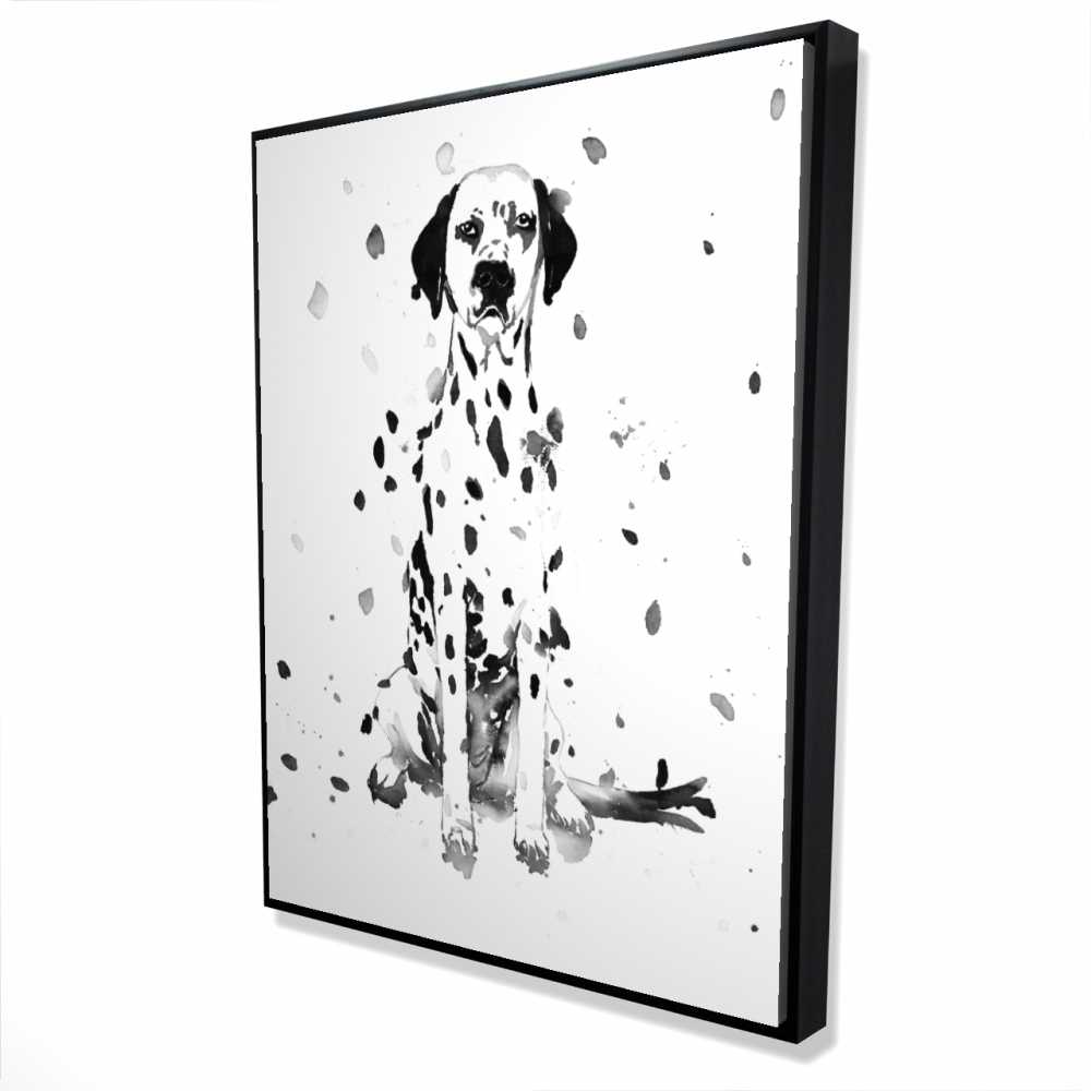 2081-4836-AN472 36 x 48 in. Dalmatian Dog Art Canvas - Kids Bedroom Decor - Framed Print