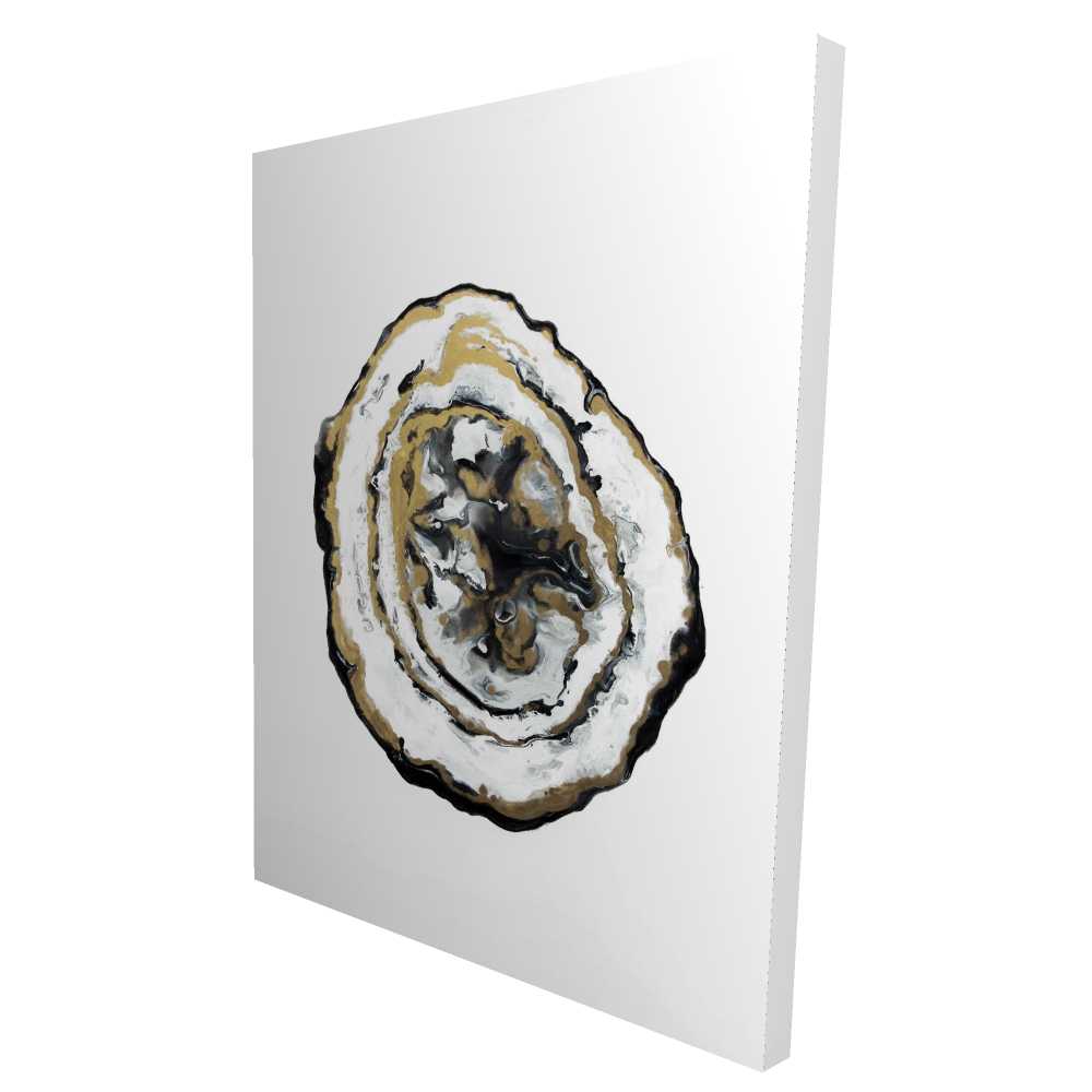 2080-4836-MN7 36 x 48 in. Golden Geode - Gold Abstract Canvas for Elegant Home Decor