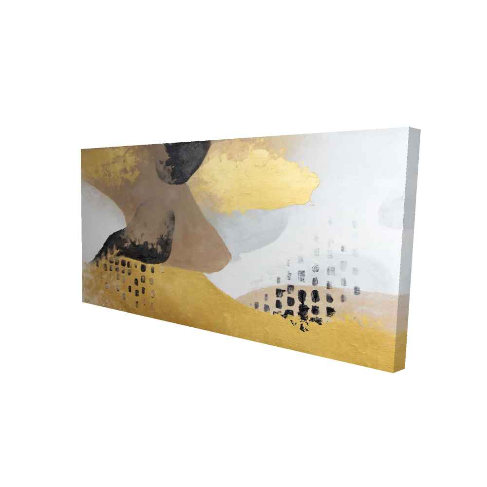 2080-2448-AB106 24 x 48 in. Improvisation - Shapes Abstract Canvas Art for Home Decor