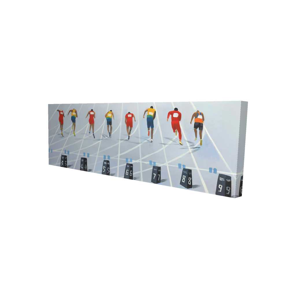 2080-2060-SP40 20 x 60 in. Race of 10 Meters - Blue Man Cave Canvas for Home Decor