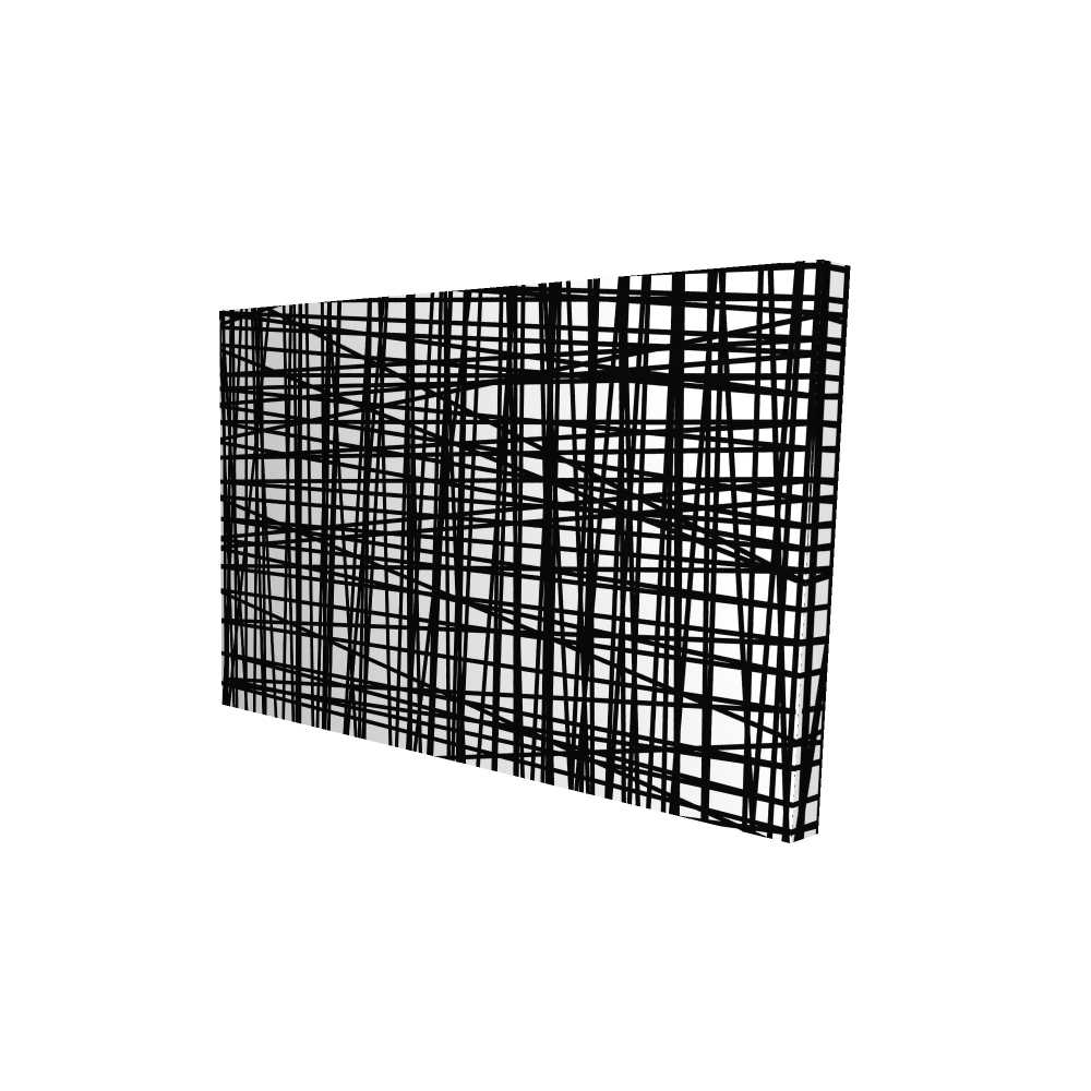 2080-2436-AB30 24 x 36 in. Abstract Small Stripes - Office Abstract Canvas