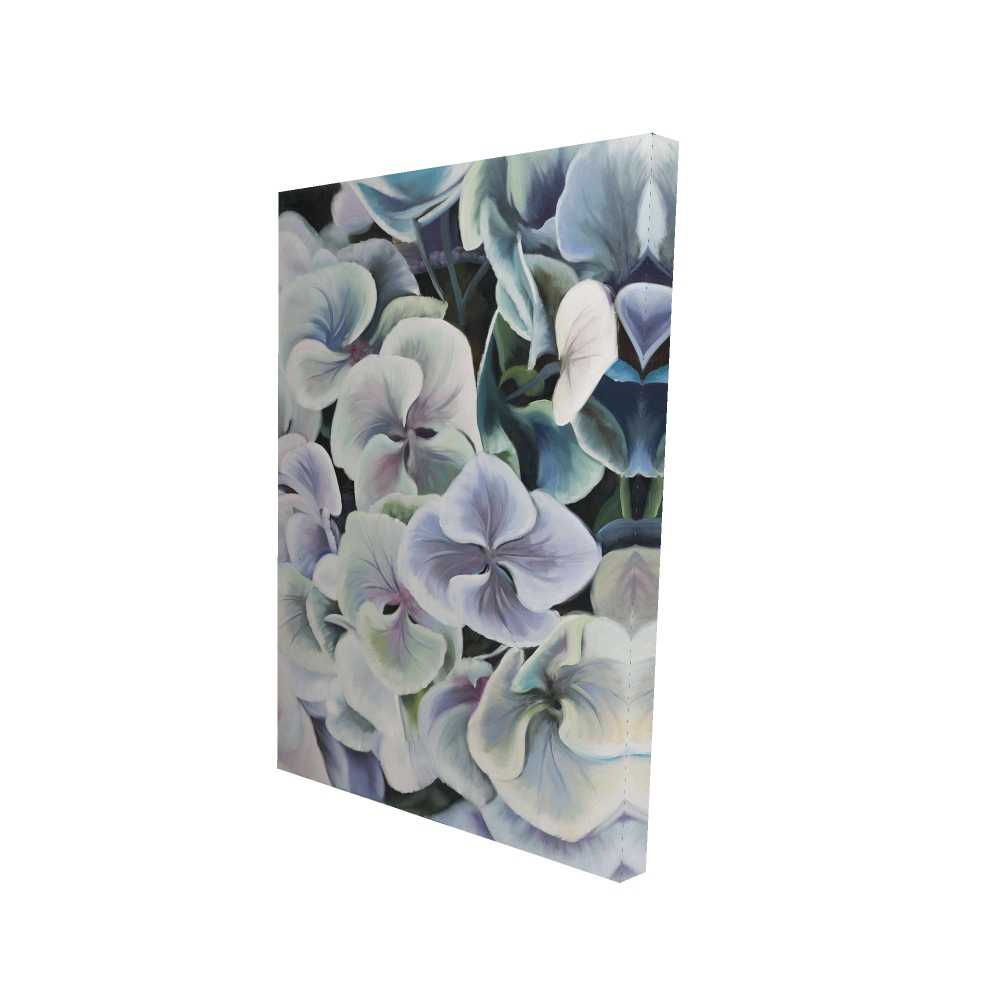2080-3624-FL148 24 x 36 in. Colorful Hydrangea Flowers - Purple Rustic Canvas Decor