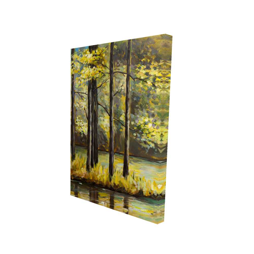 2080-3624-LA28 24 x 36 in. Trees in the Middle of the Lake - Landscape Canvas Art Decor