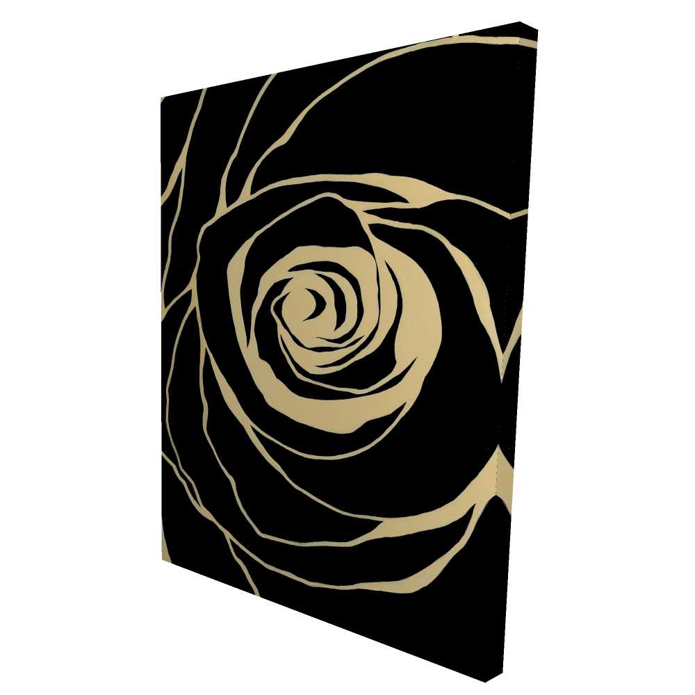 2080-4836-FL223 36 x 48 in. Black Rose - Floral & Botanical Romantic Canvas