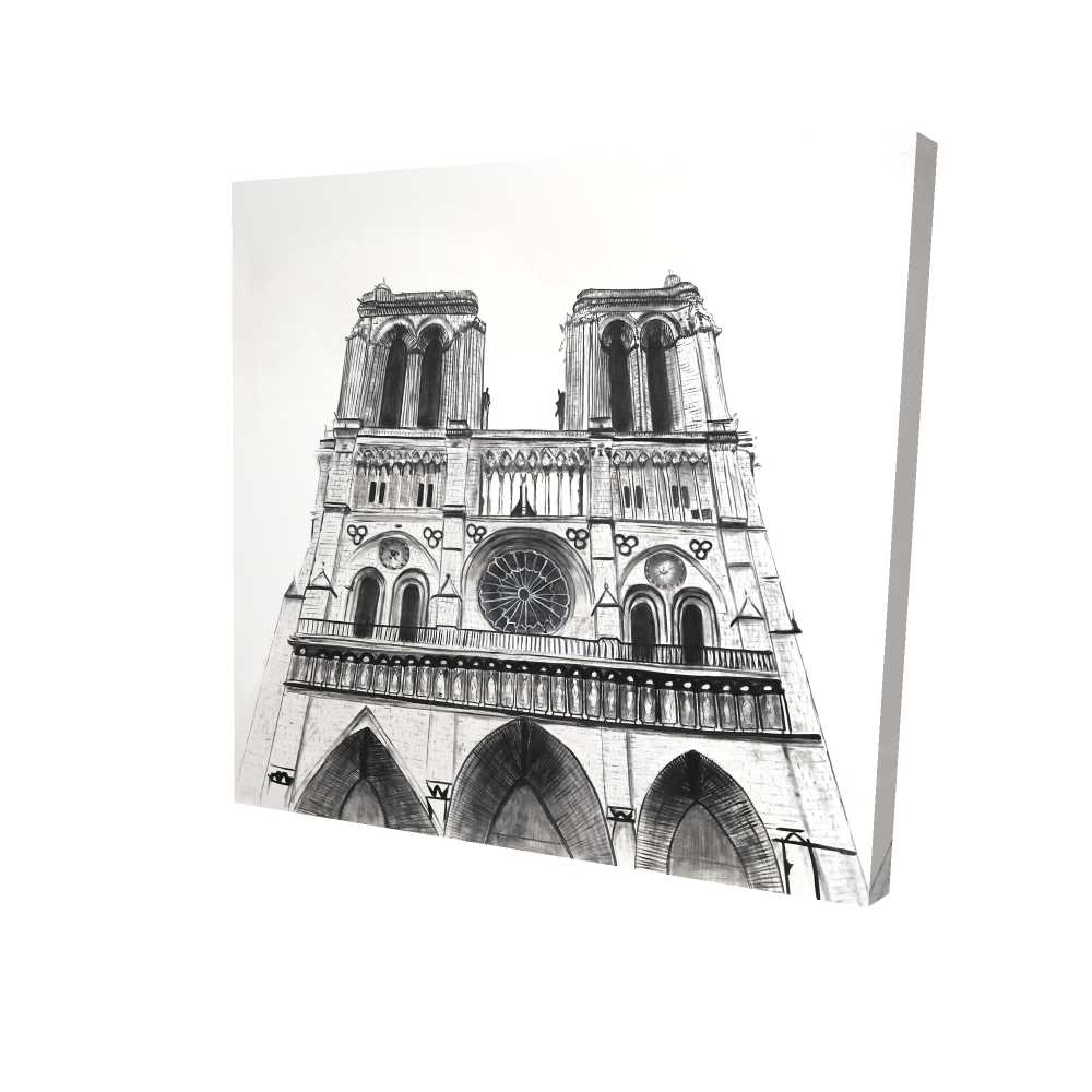 2080-3636-AR8 36 x 36 in. Notre-Dame De Paris Cathedral Canvas - Elegant Home Decor