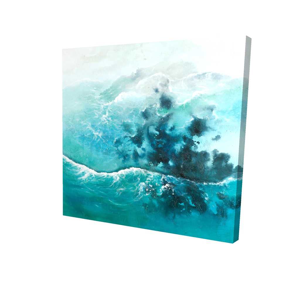 2080-3636-CO59 36 x 36 in. Seaside of the Caribbean - Blue Marine Canvas for Home Decor