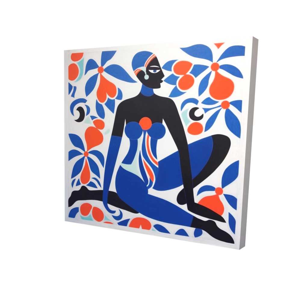 2080-3636-FI106 36 x 36 in. Beautiful Posture - Abstract Red Canvas for Home Decor