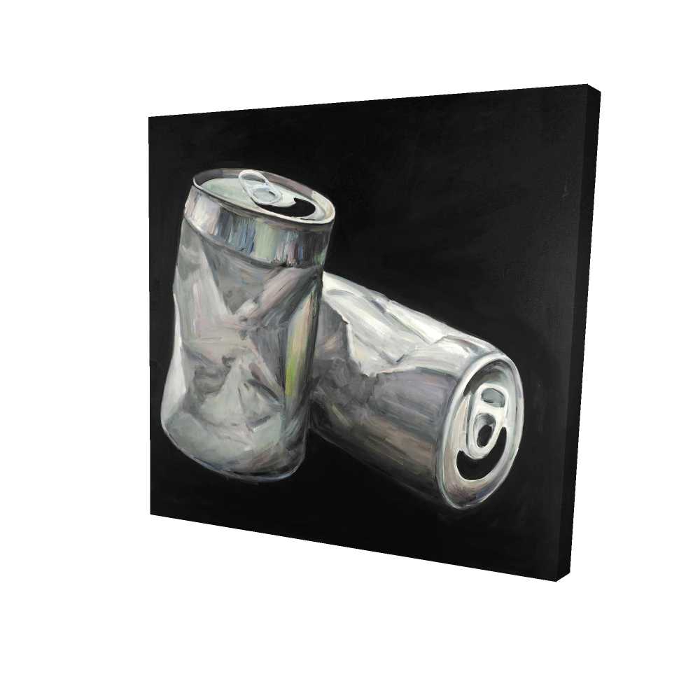 2080-3636-GA36-1 36 x 36 in. Empty Cans - Black Object Canvas for Home Decor - Modern Art