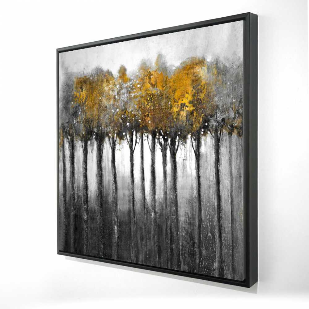 2081-3636-LA12-2 36 x 36 in. Illuminated Forest - Office Gray Framed Canvas Home Decor