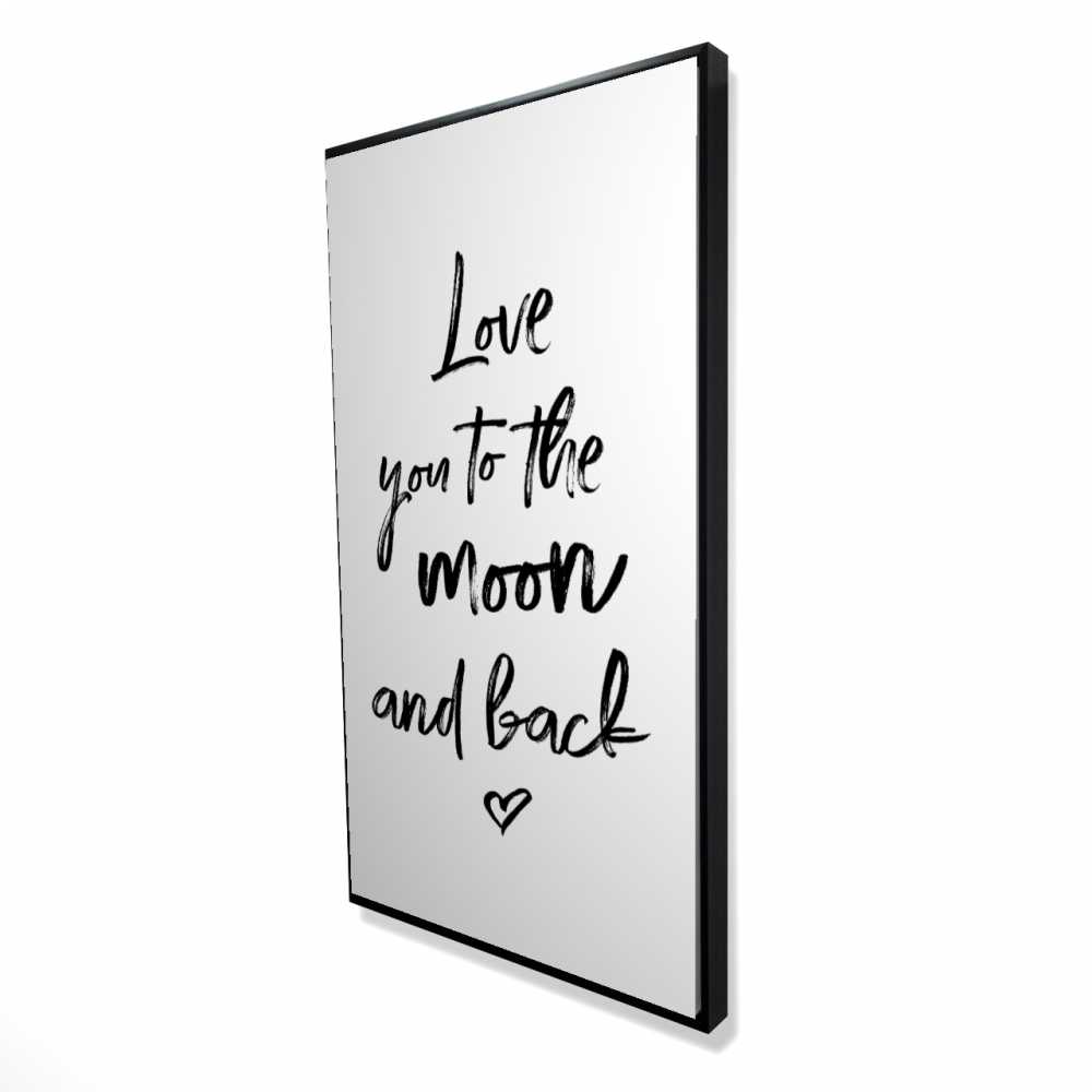 2081-4824-QU2 24 x 48 in. Love You to The Moon & Back - Black Astronomy Canvas Decor