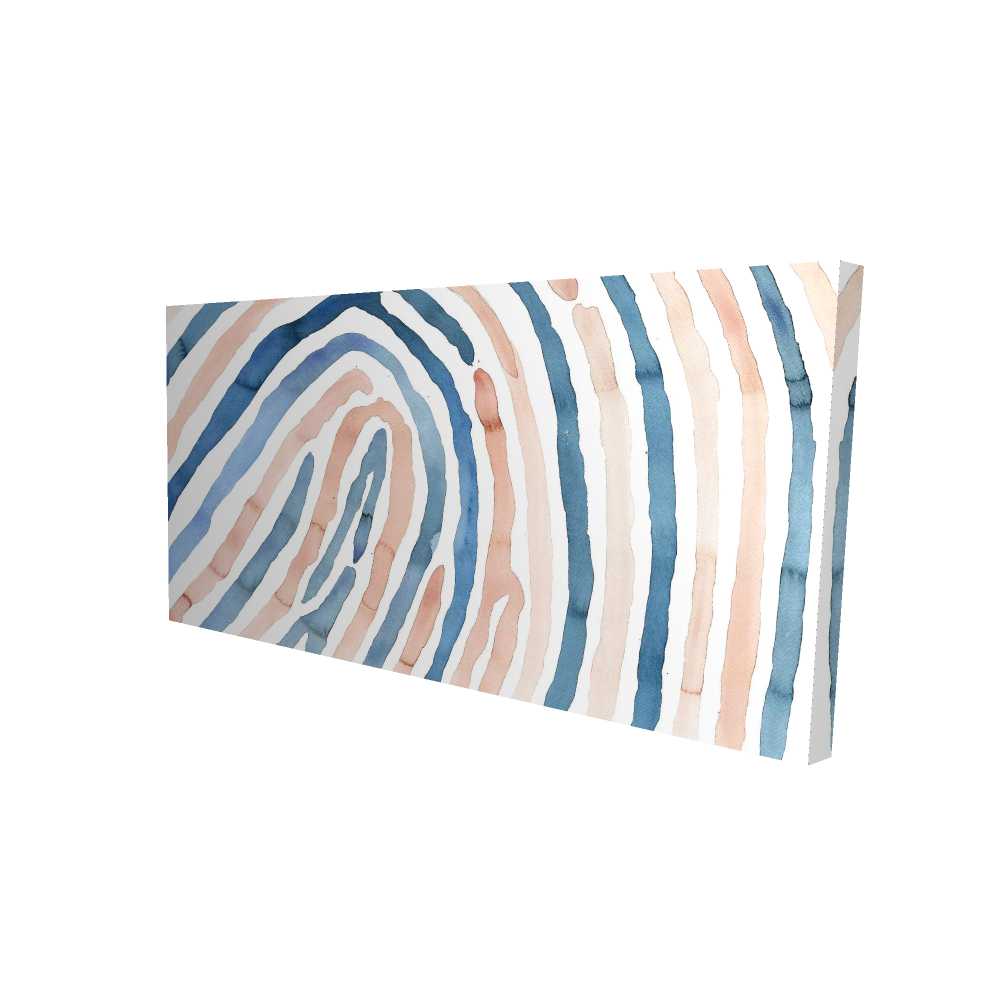 2080-2448-MI112 24 x 48 in. Fingerprint - Blue Canvas Home Decor - Unique Wall Art