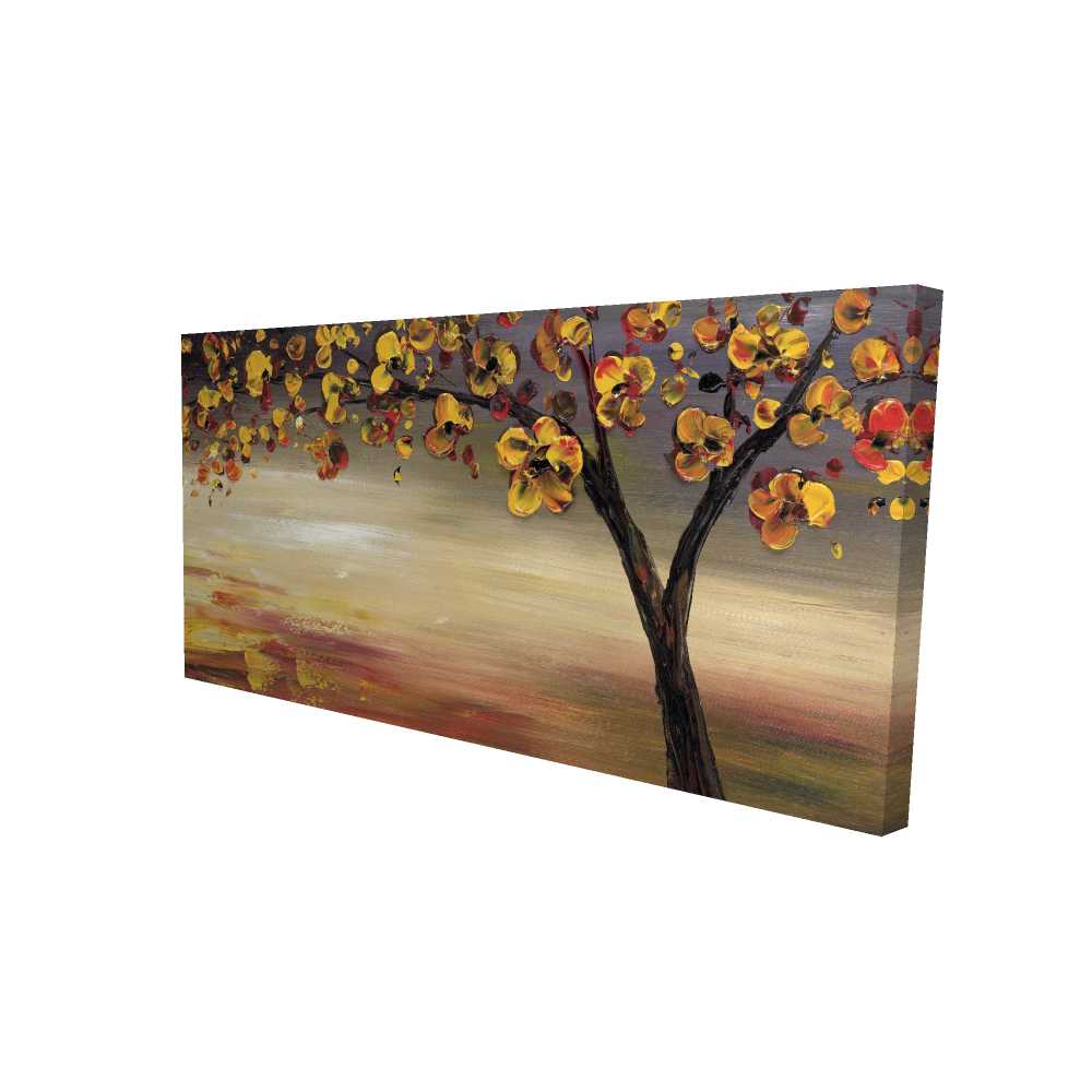 2080-2448-LA15 24 x 48 in. Fall Tree - Contemporary Brown Canvas for Home Decor