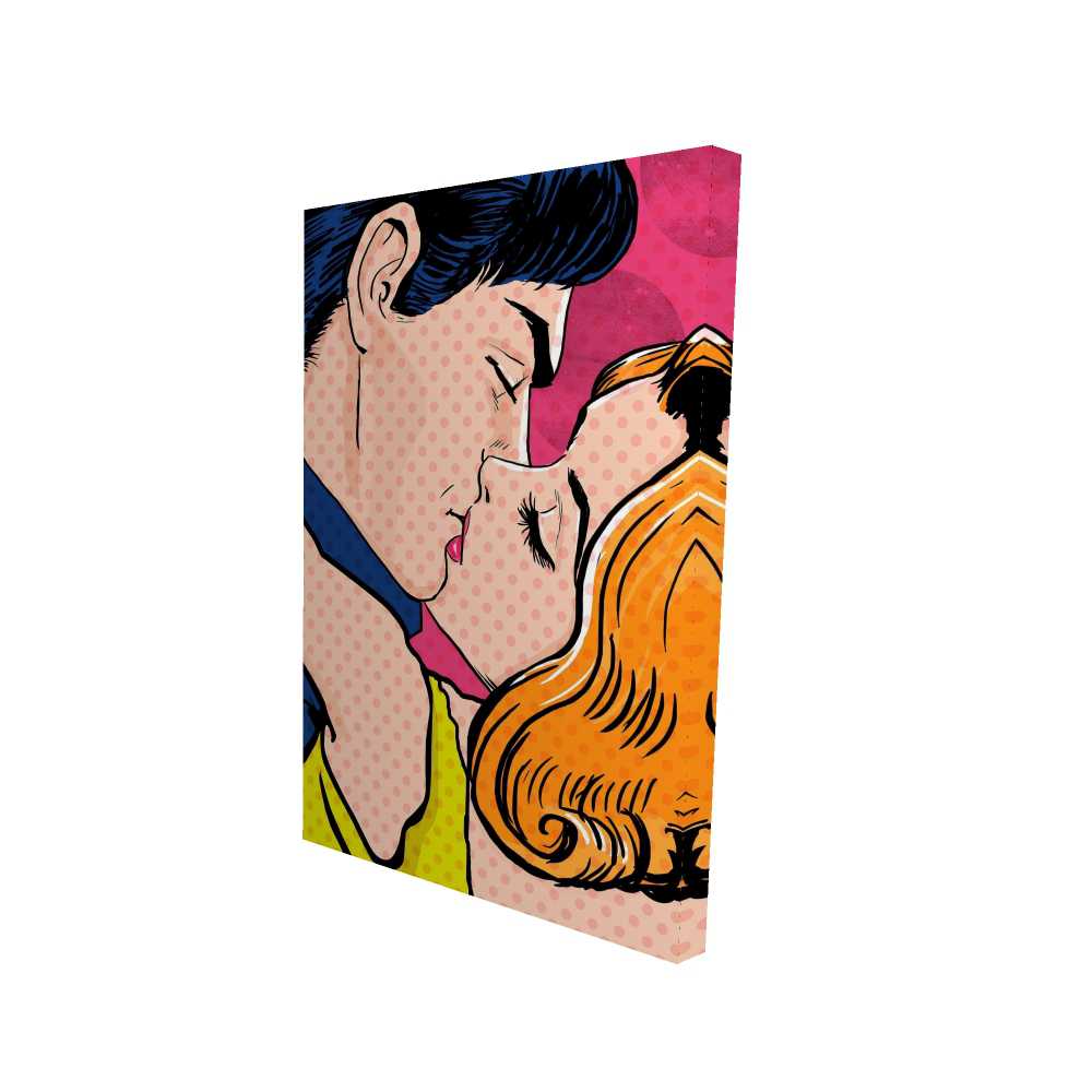 2080-3624-MI10 24 x 36 in. Pop Art Style Couple - Figurative Romantic Canvas Decor