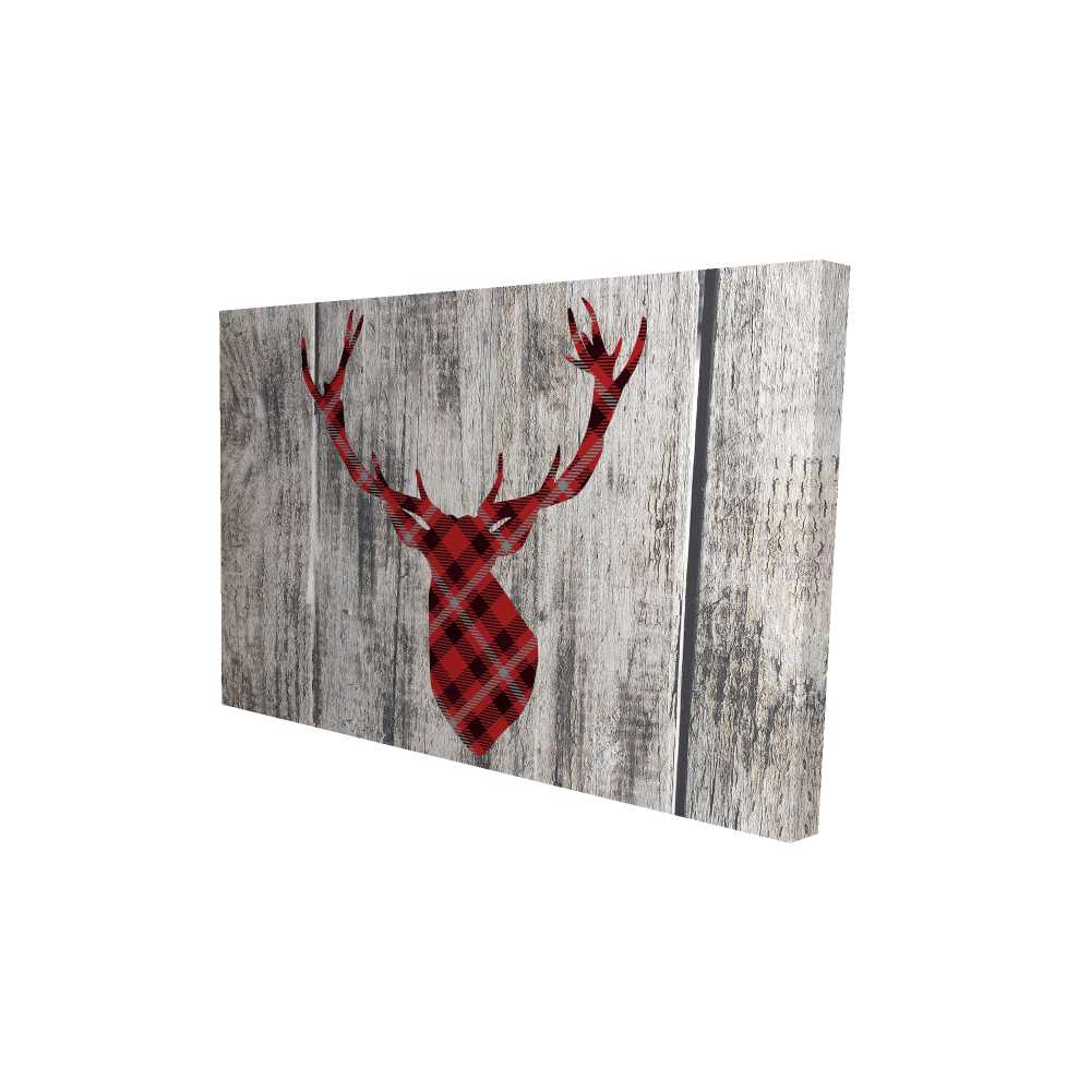 2080-2436-HO16 24 x 36 in. Wood & Deer - Hygge Pattern Canvas for Cozy Home Decor