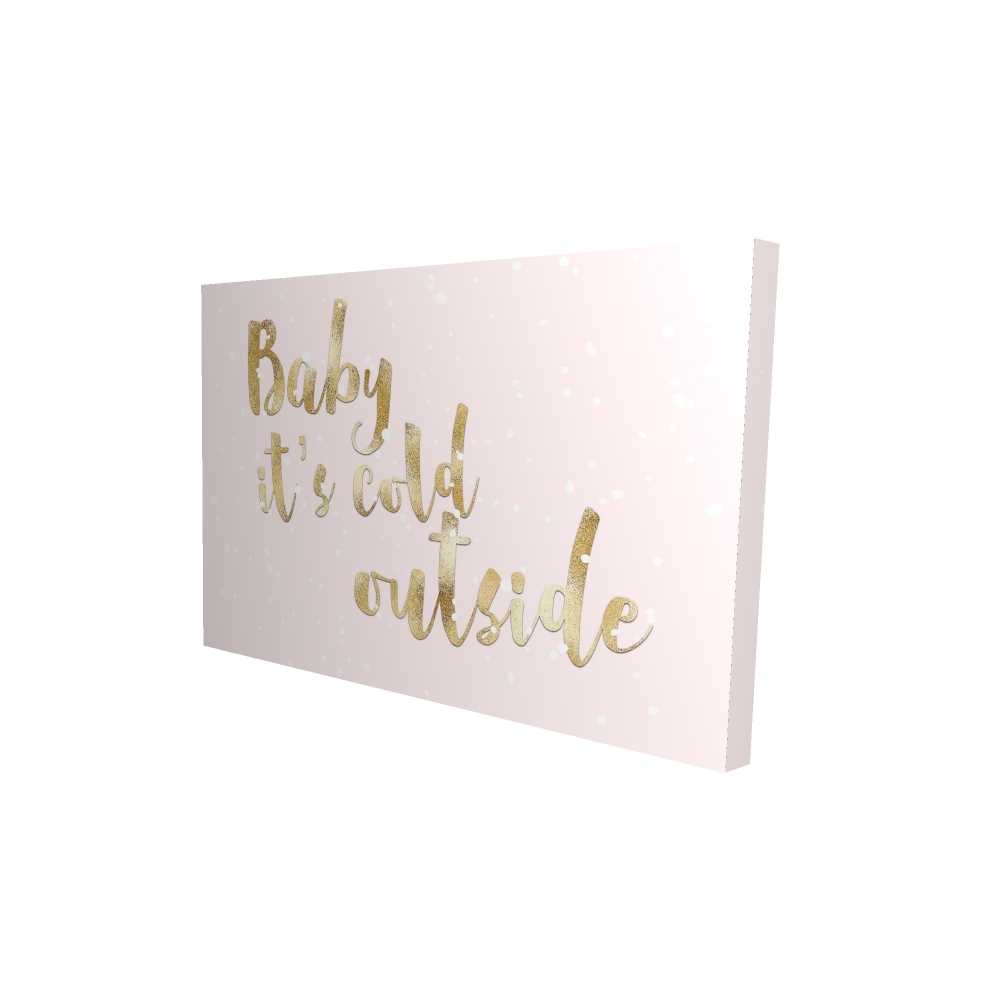 2080-2436-HO6 24 x 36 in. Baby Its Cold Outside - Romantic Pattern Canvas