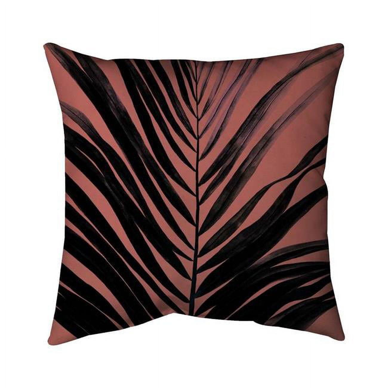 26 x 26 in. Coral Tropical Palm Leave-Double Sided Print Indoor Pillow