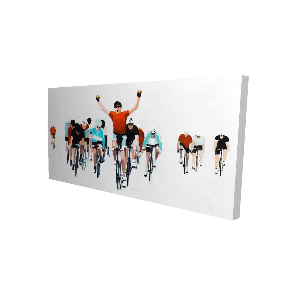 2080-2448-SP28 24 x 48 in. Cyclists at the End of a Race - Canvas Art for Home Decor