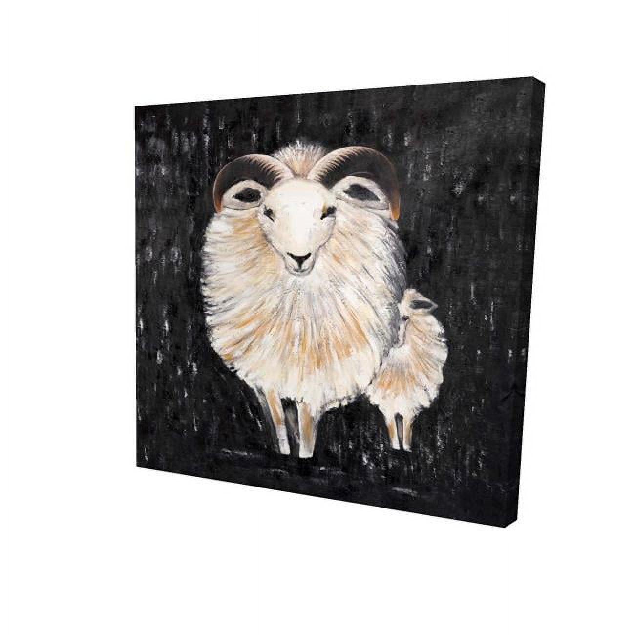 32 x 32 in. Two Bushy Ram-Print on Canvas