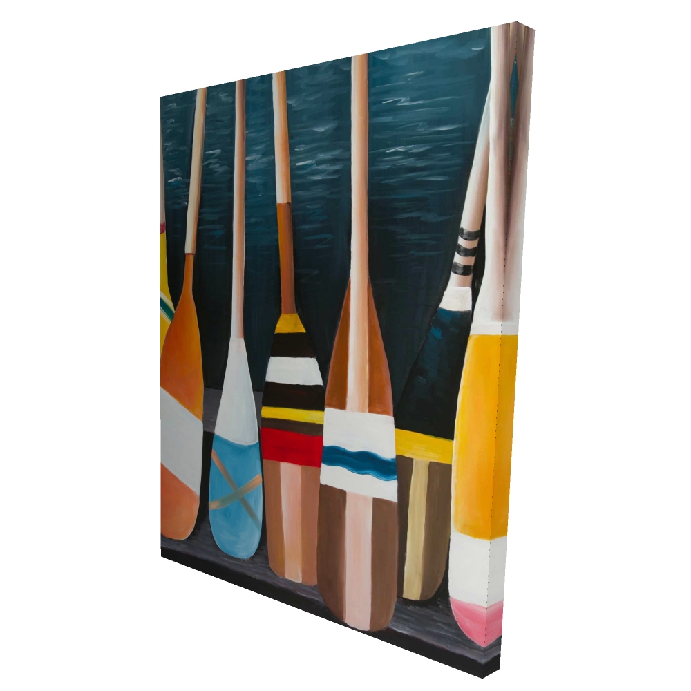 2080-4836-SP55 36 x 48 in. Colorful Paddles - Marine Coastal Canvas for Home Decor