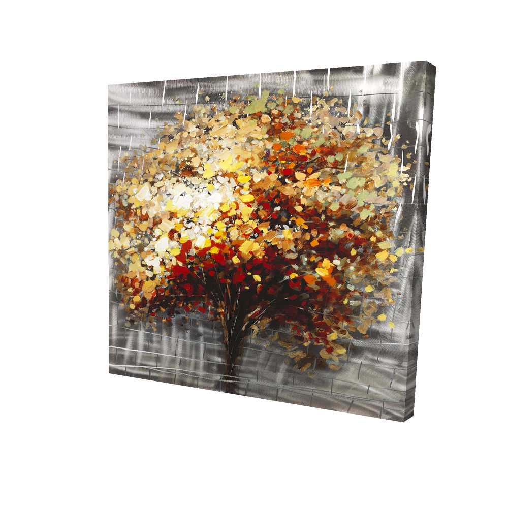 2080-3636-LA13 36 x 36 in. Abstract Tree by Fall - Brown Contemporary Canvas Home Decor