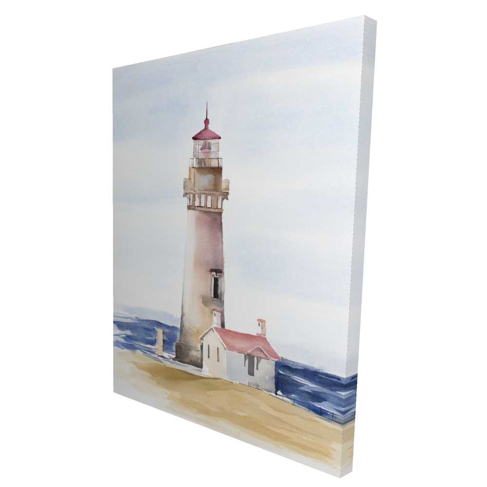 2080-4836-CO101 36 x 48 in. Yaquina Head Lighthouse Canvas - Marine Places Home Decor