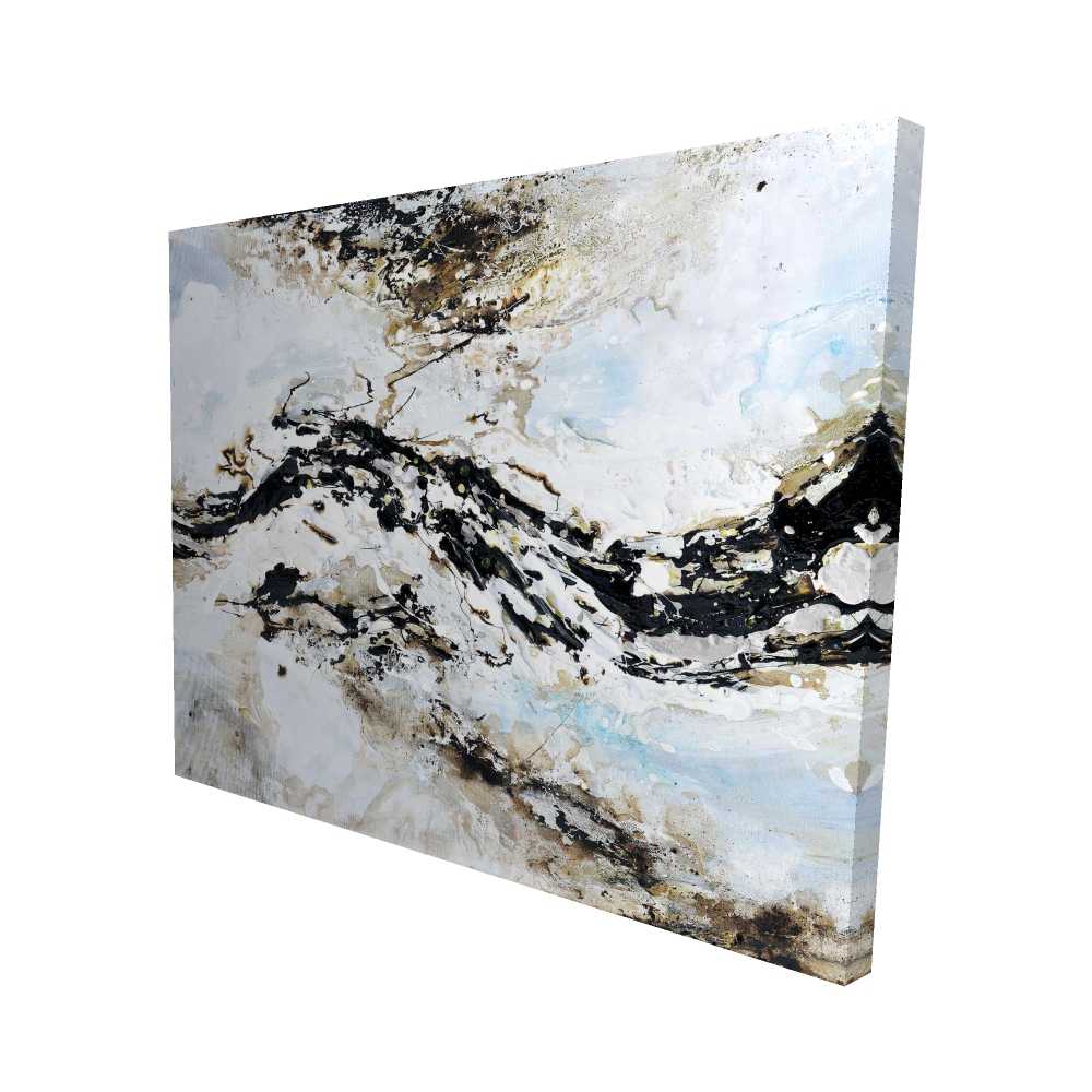 2080-4860-AB7 48 x 60 in. Abstract & Texturized Paint Splash - Canvas Home Decor