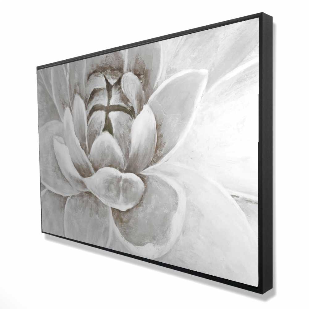 2081-2436-FL88-1 24 x 36 in. Delicate White Chrysanthemum - Framed Canvas Home Decor