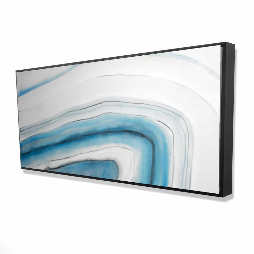 2081-2448-AB39 24 x 48 in. Round Geode - Abstract Contemporary Framed Canvas Decor