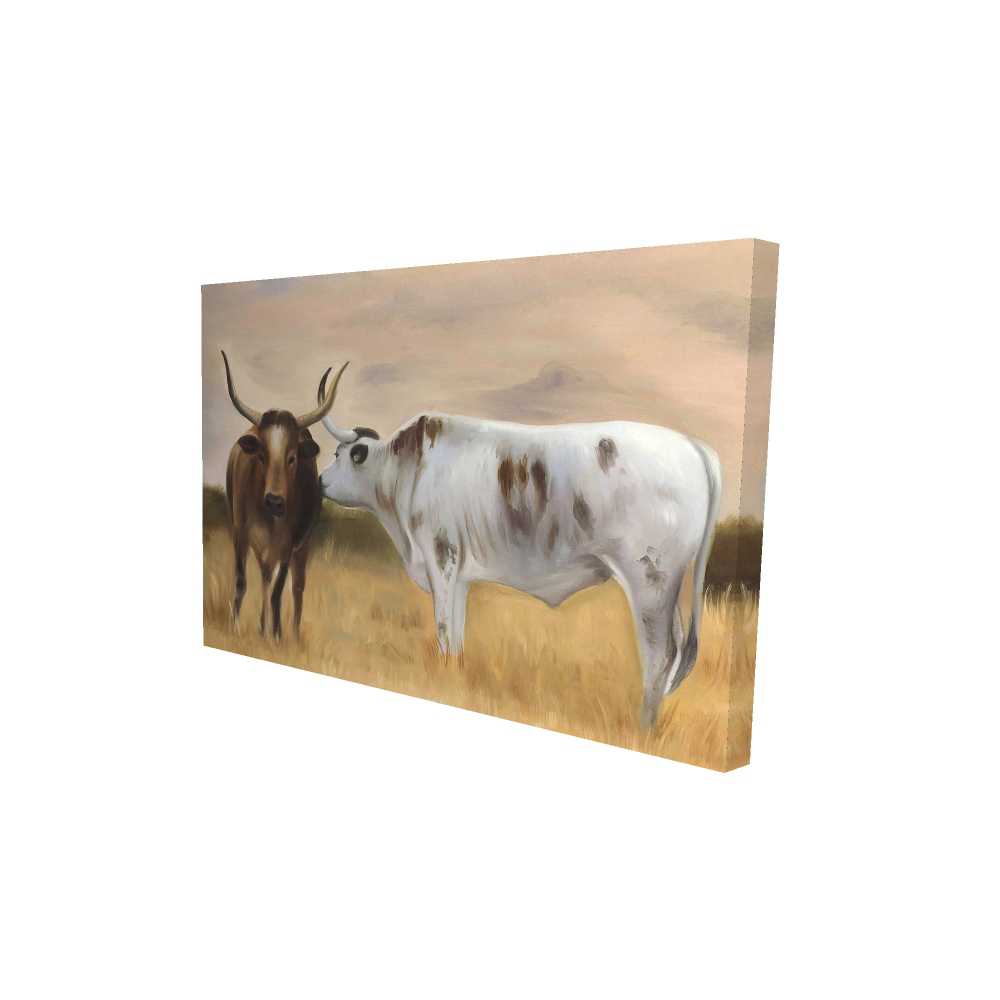 2080-2436-AN320 24 x 36 in. Nguni Herd - Cow Bedroom Canvas for Home Decor - Unique Art