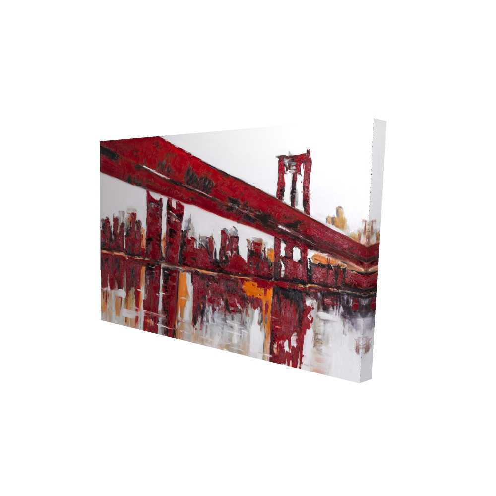 2080-2436-CI195 24 x 36 in. Red Bridge - Modern Canvas Man Cave Decor for Home