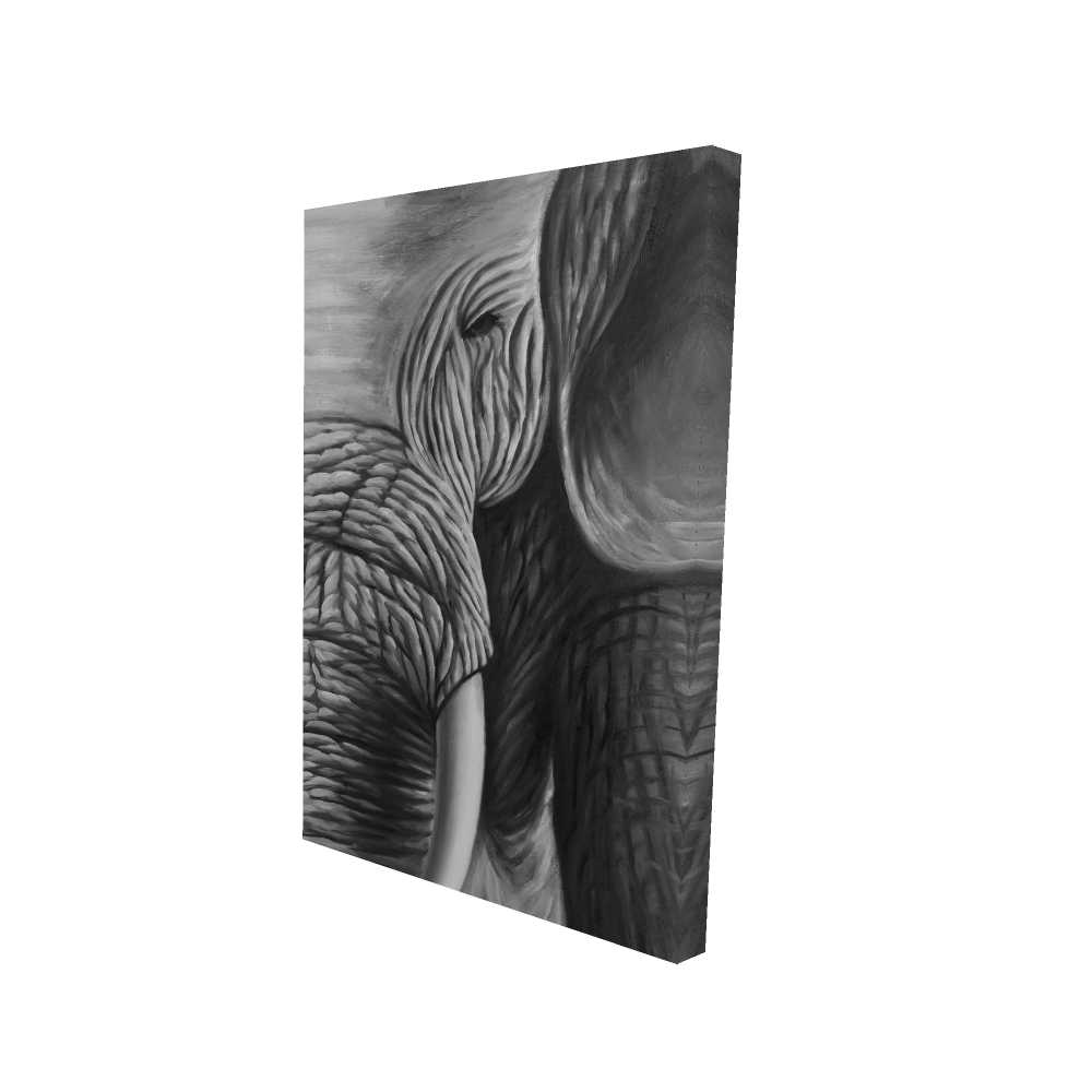 2080-3624-AN203 24 x 36 in. Elephant Gray Animals Canvas - Unique Home Decor Art Piece